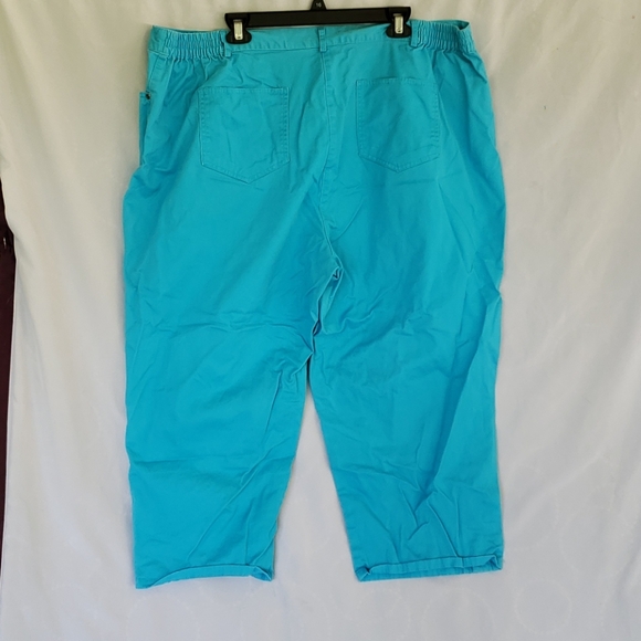 Ruby rd womens capri pant size 24 blue - Picture 3 of 4